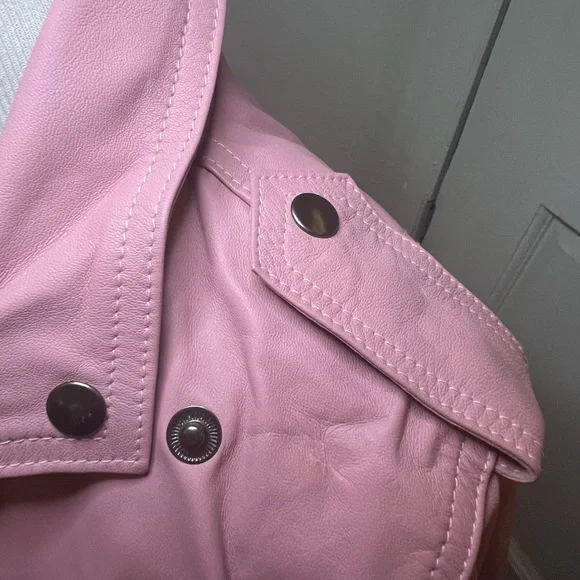 Cleobella Pink Leather Jacket - Picture 9 of 15